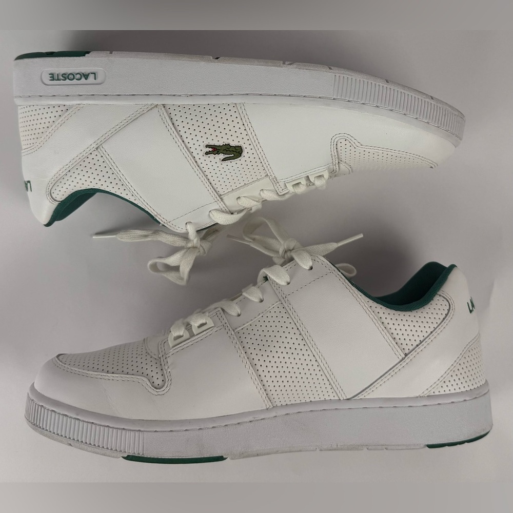 Lacoste Thrill 319 1 US SMA White Leather Sneakers Men’s Size 12 - Picture 8 of 12